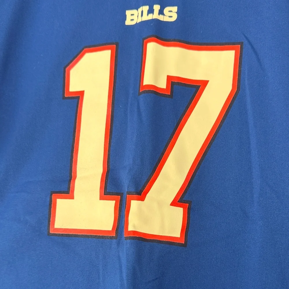 Nike Josh Allen Buffalo Bills 17 Blue Football Jersey with White & Red Accents - Picture 2 of 3